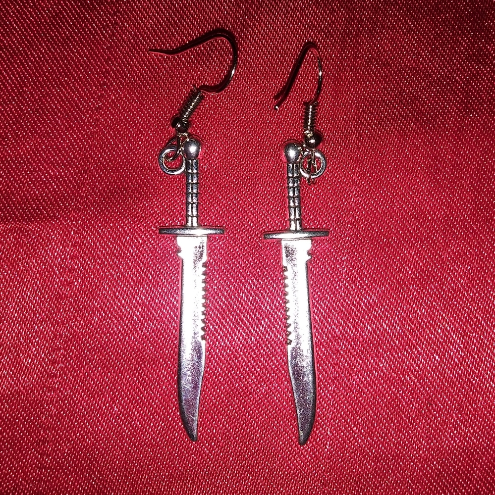 Sword earrings